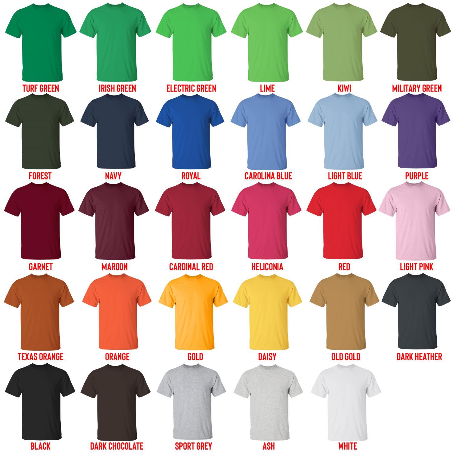 t shirt color chart - Smallville Store