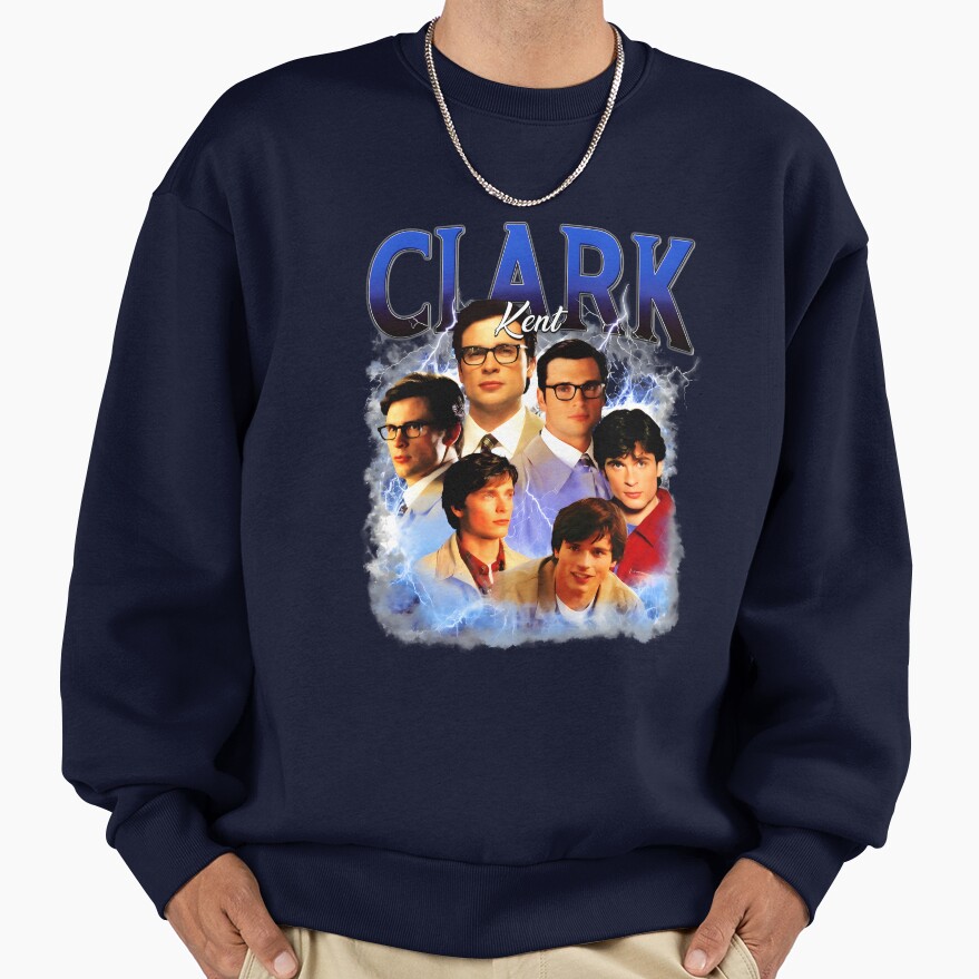 Clark Kent Vintage Bootleg Tee Sweatshirt - Image 5