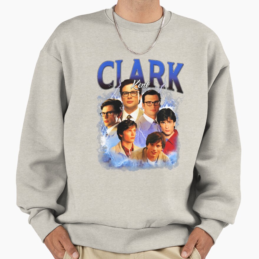 Clark Kent Vintage Bootleg Tee Sweatshirt - Image 4