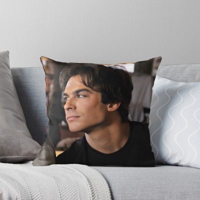 Damon Salvatore Throw Pillow